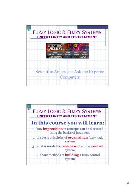 Fuzzy Logic and Fuzzy Systems â Introduction - Trinity College Dublin