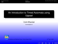 An Introduction to Timed Automata using Uppaal - Trinity College ...