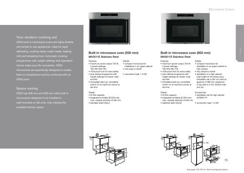 Atag 2011 Ovens - Euro Appliances