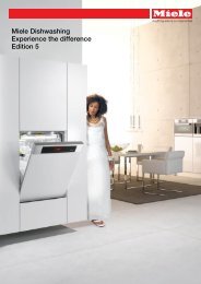 Miele Dishwashing Experience the difference ... - Euro Appliances