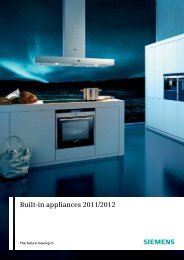 Built-in appliances 2011/2012 - Siemens Home Appliances