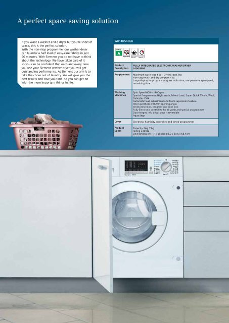 Built-in appliances 2011/2012 - Siemens Home Appliances