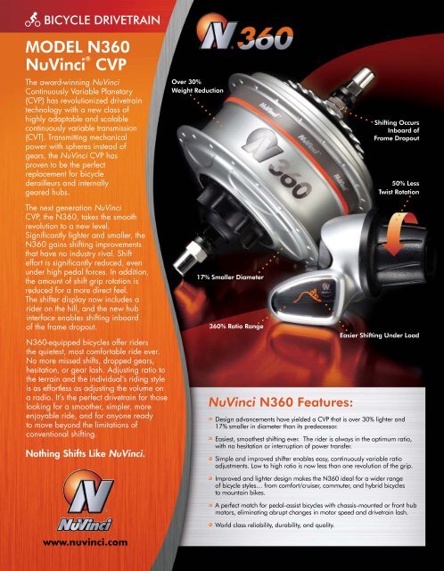 N360 Datasheet - Fallbrook Technologies Inc.