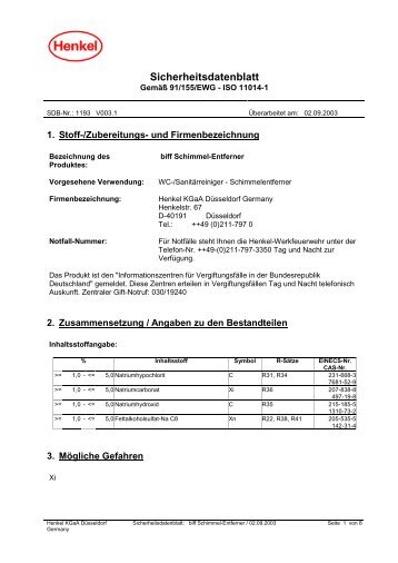 Sicherheitsdatenblatt - What is HACCP