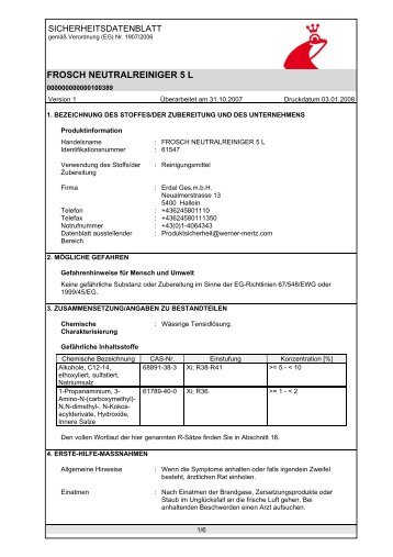 Sicherheitsdatenblatt (PDF) - What is HACCP