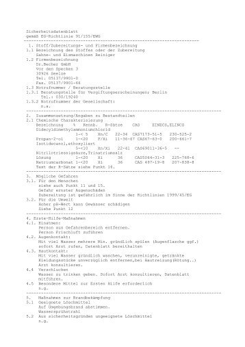 Sicherheitsdatenblatt (PDF) - What is HACCP