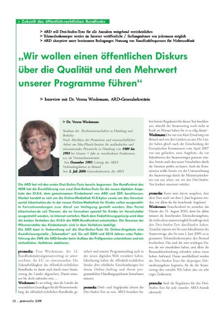 Wiedemann, Dr. Verena (02/2009) - Promedia
