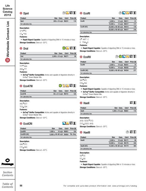 2013 Promega catalogue