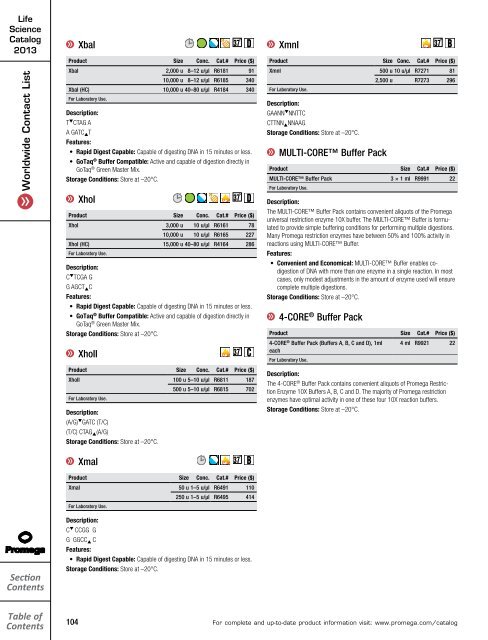 2013 Promega catalogue