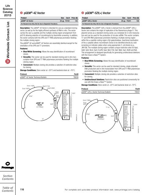 2013 Promega catalogue