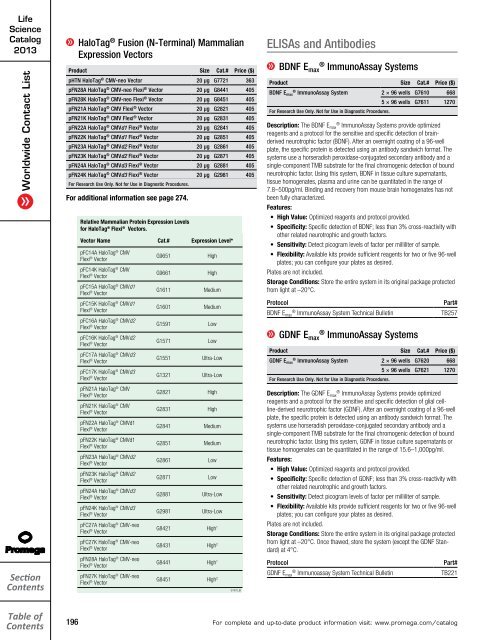 2013 Promega catalogue