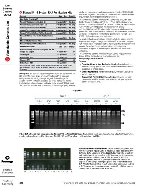 2013 Promega catalogue