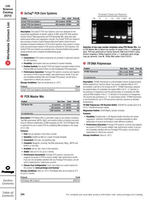 2013 Promega catalogue