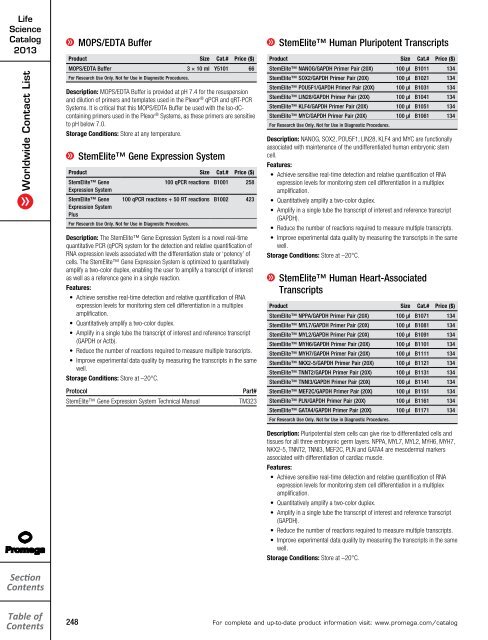 2013 Promega catalogue