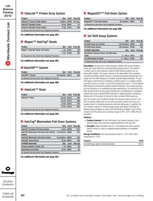 2013 Promega catalogue