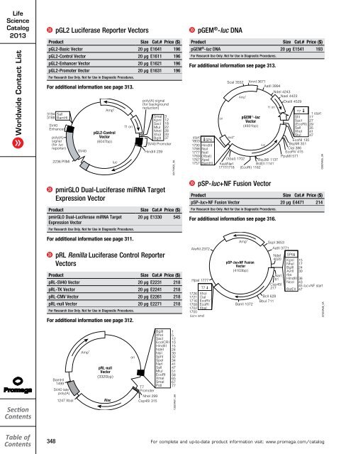 2013 Promega catalogue