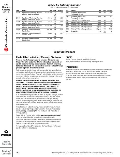 2013 Promega catalogue