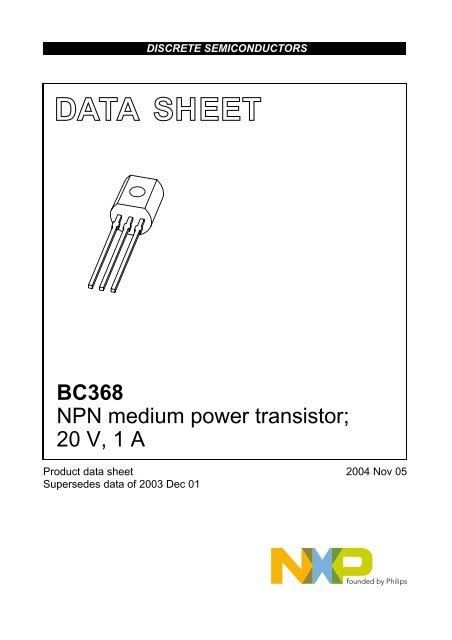 BC368 Transistor NPN TO92 + + + 20-er Pack