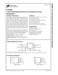 LP3892 1.5A Fast-Response Ultra Low Dropout Linear Regulators