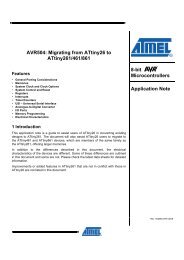 AVR504: Migrating from ATtiny26 to ATtiny261 ... - Atmel Corporation