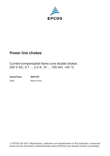 B82733F - Current-compensated frame core double chokes