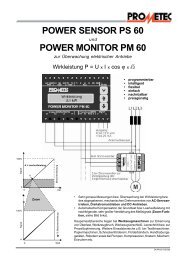 POWER SENSOR PS 60 POWER MONITOR PM 60 - Prometec