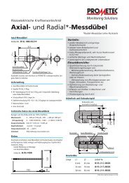 Kraftsensoren: Axial- und Radial-MessdÃ¼bel - Prometec