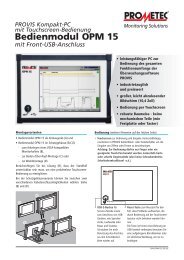 Bedienmodul OPM 15 - Prometec