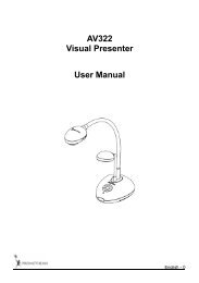 AV322 Visual Presenter User Manual - Promethean Planet