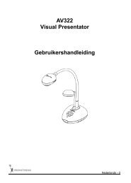 AV322 Visual Presentator Gebruikershandleiding - Promethean Planet