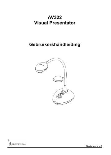 AV322 Visual Presentator Gebruikershandleiding - Promethean Planet