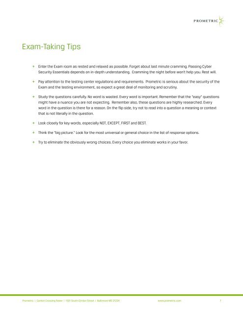 Exam Review Guide - Prometric