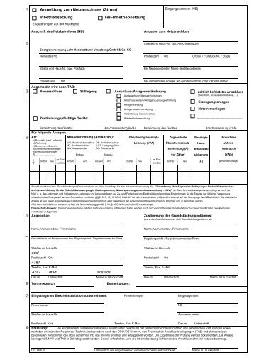 Inbetriebsetzungs-Formular neu 17.01.2008 - Energie