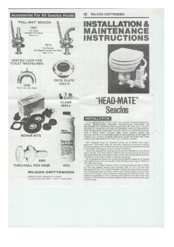 WC Wilcox Crittenden Head-Mate Toilet - Ohlson 38