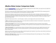 Alkaline Water Ionizer Comparison Guide - Promolife