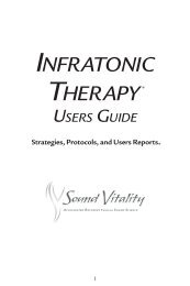 Infratonic Therapy Users Guide - Sound Vitality