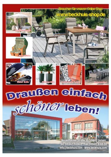 Besuchen Sie unseren Online-Shop www.beckhuis-shop.de