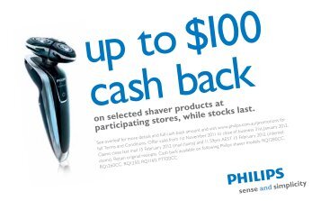 up to $100 cash back - Philips Promotions