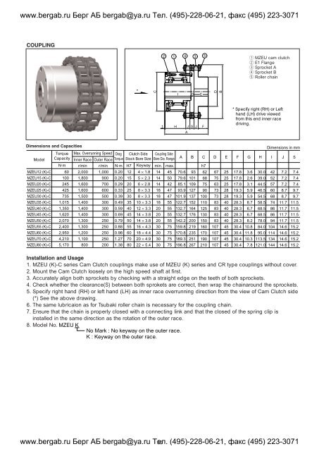 TSUBAKI EMERSON CAM CLUTCH