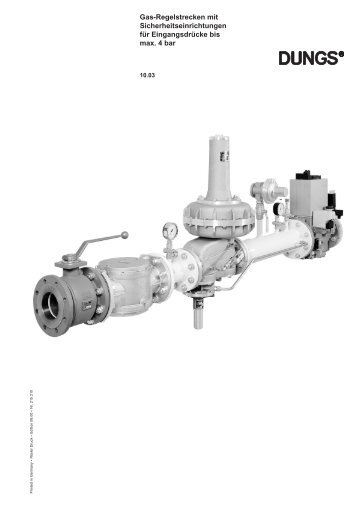 Gas-Regelstrecken mit Sicherheitseinrichtungen