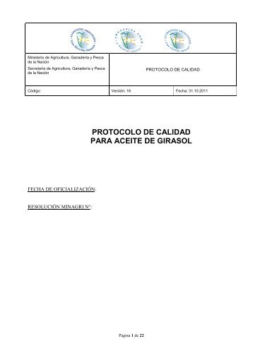 Protocolo Aceite de Girasol V16 Final Oficializado - Alimentos ...