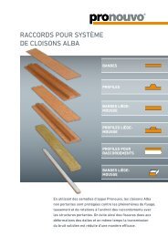 RaccoRds pouR systÃ¨me de cloisons alba - Pronouvo