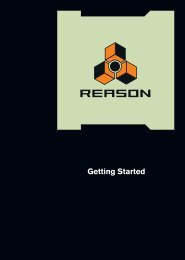 Reason Getting Started - Propellerhead