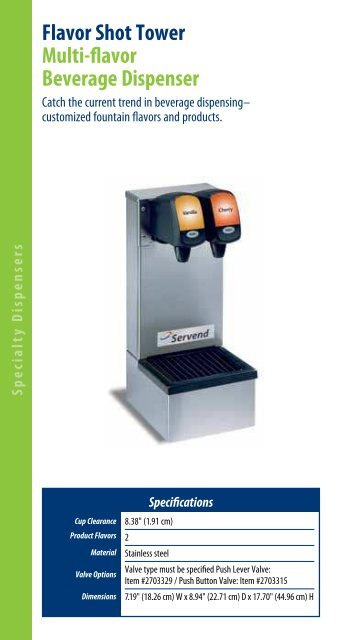 Servend Quick Reference  Guide - Manitowoc Beverage Systems