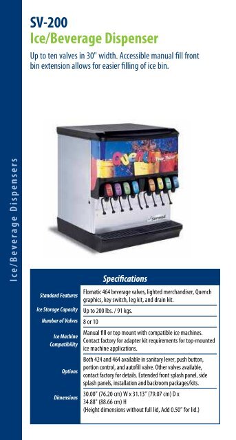 Servend Quick Reference  Guide - Manitowoc Beverage Systems