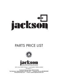 JACKSON parts catalog - FW Kline