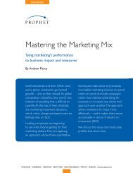 Mastering the Marketing Mix - Prophet