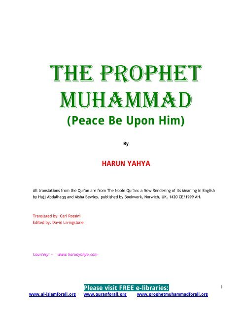 the prophet muhammad (saas) - Prophet Muhammad (SAW) for All