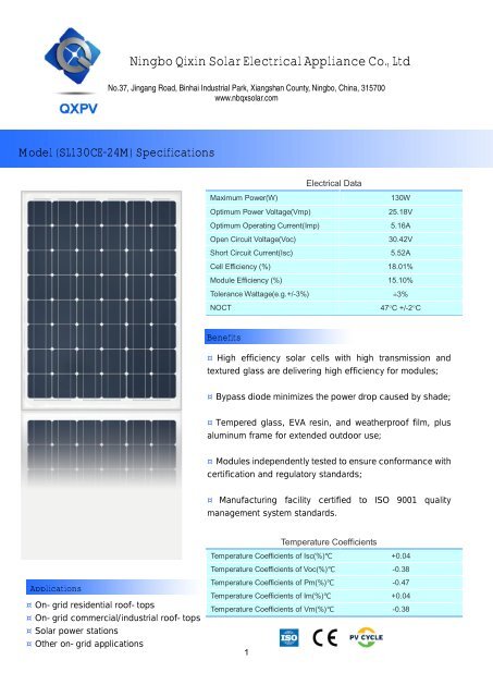 Ningbo Qixin Solar Electrical Appliance Co., Ltd - propox