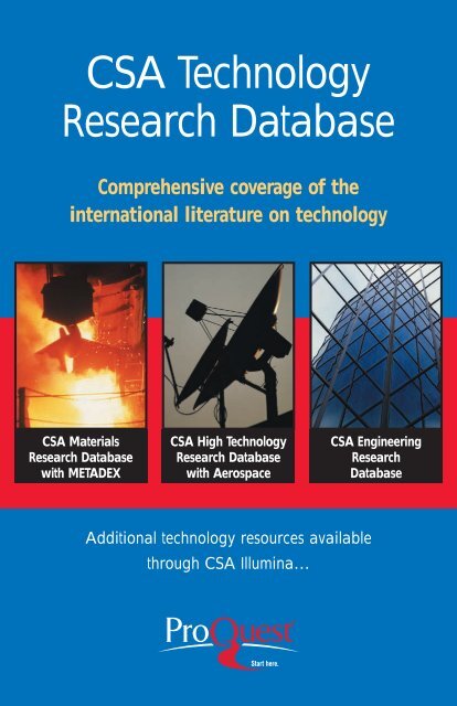 ProQuest - Technology Research Brochure (PDF)